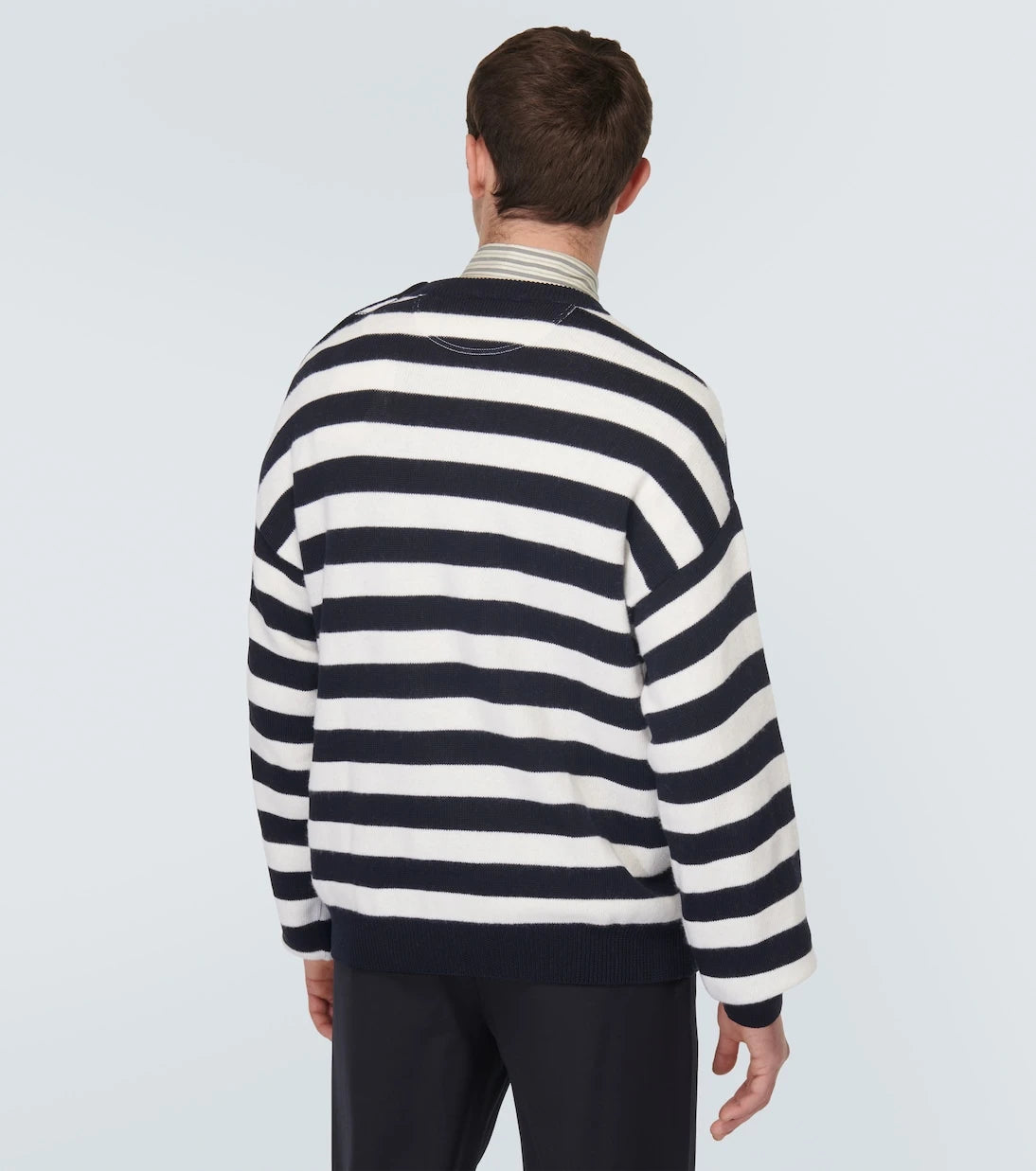 Valentino - Striped cotton and wool sweater