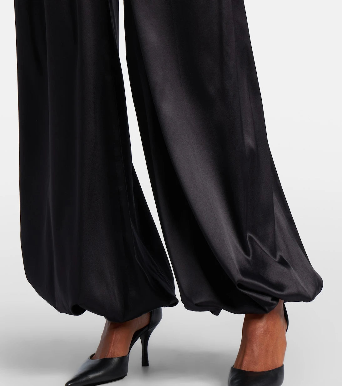 Nina Ricci - Silk-blend satin wide-leg pants