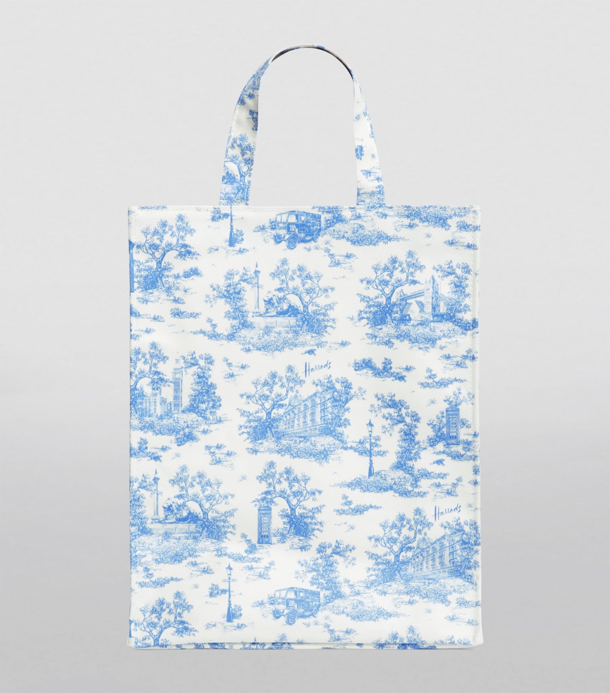 Blue Medium Toile Shopper Bag