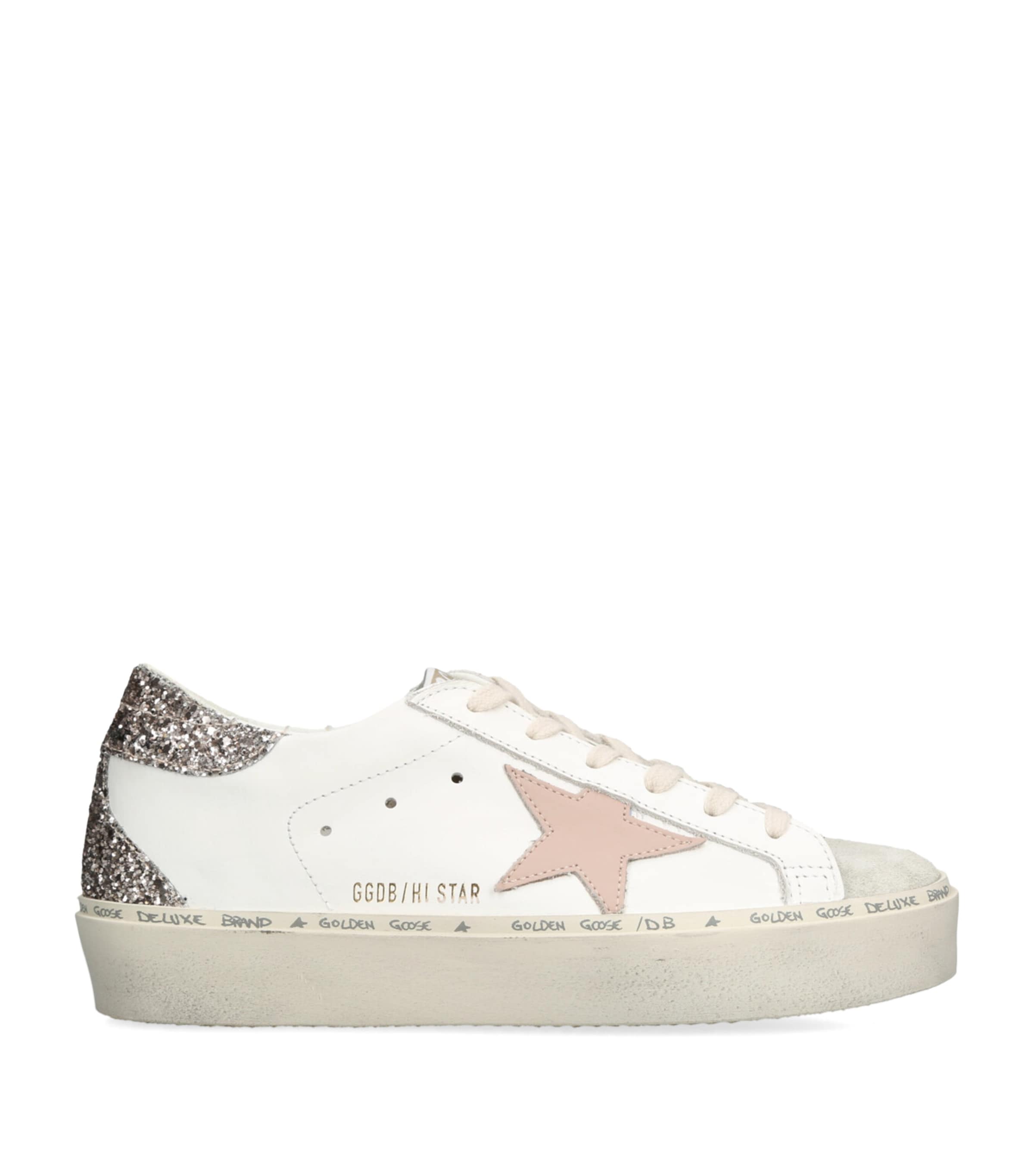 Golden Goose White Suede Hi Star Sneakers