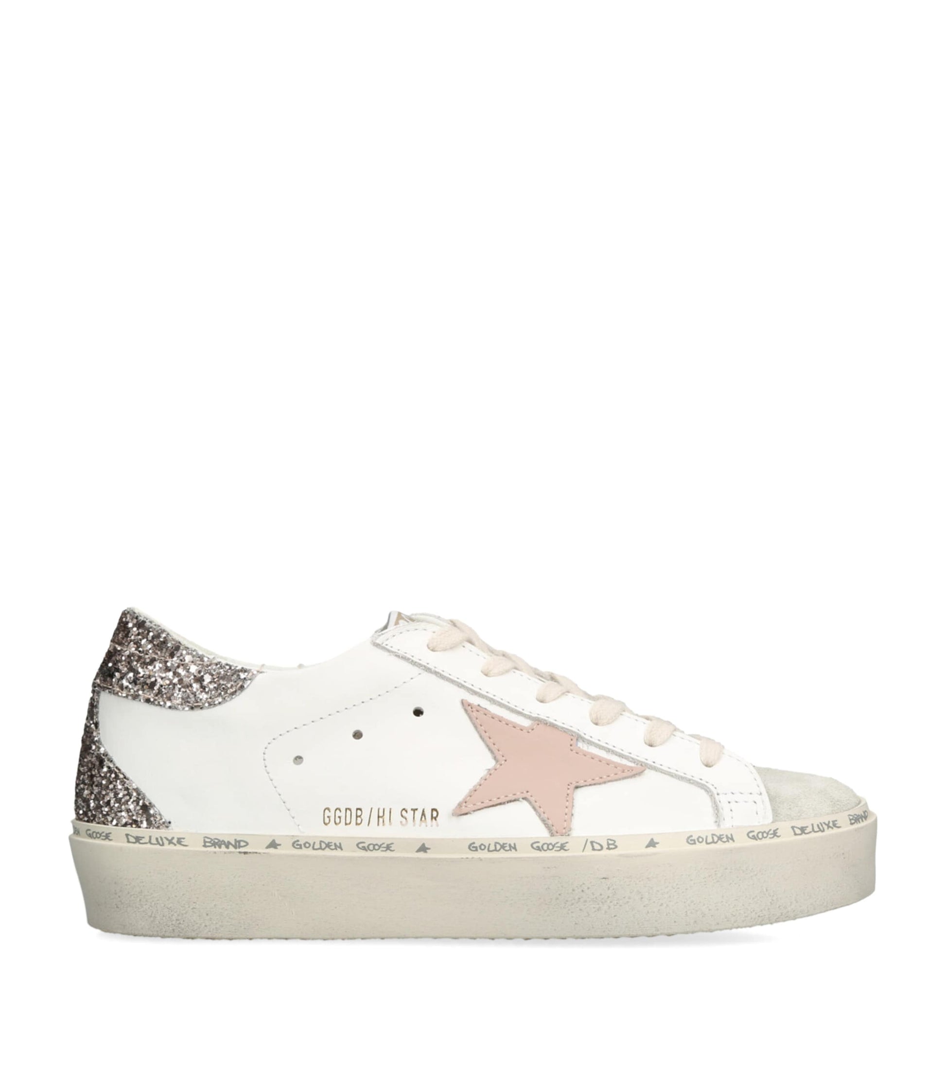 Golden Goose White Suede Hi Star Sneakers