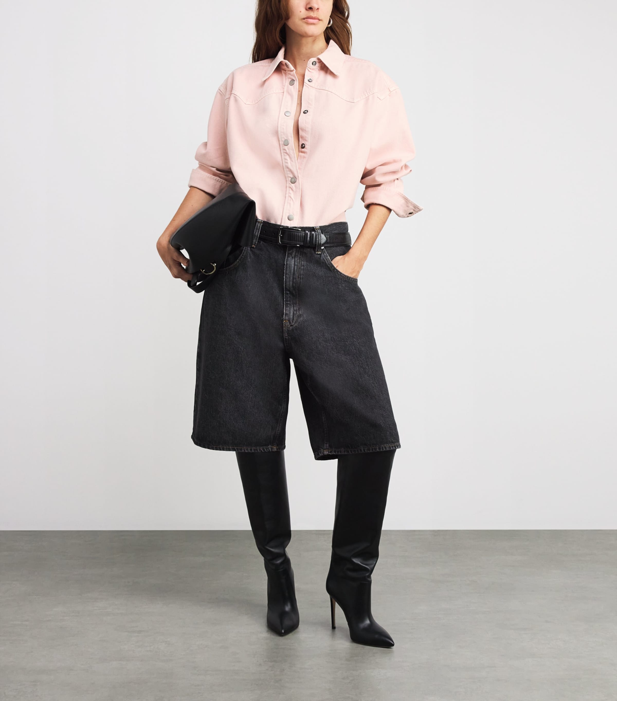 Haikure Brown Belty Denim Jacket