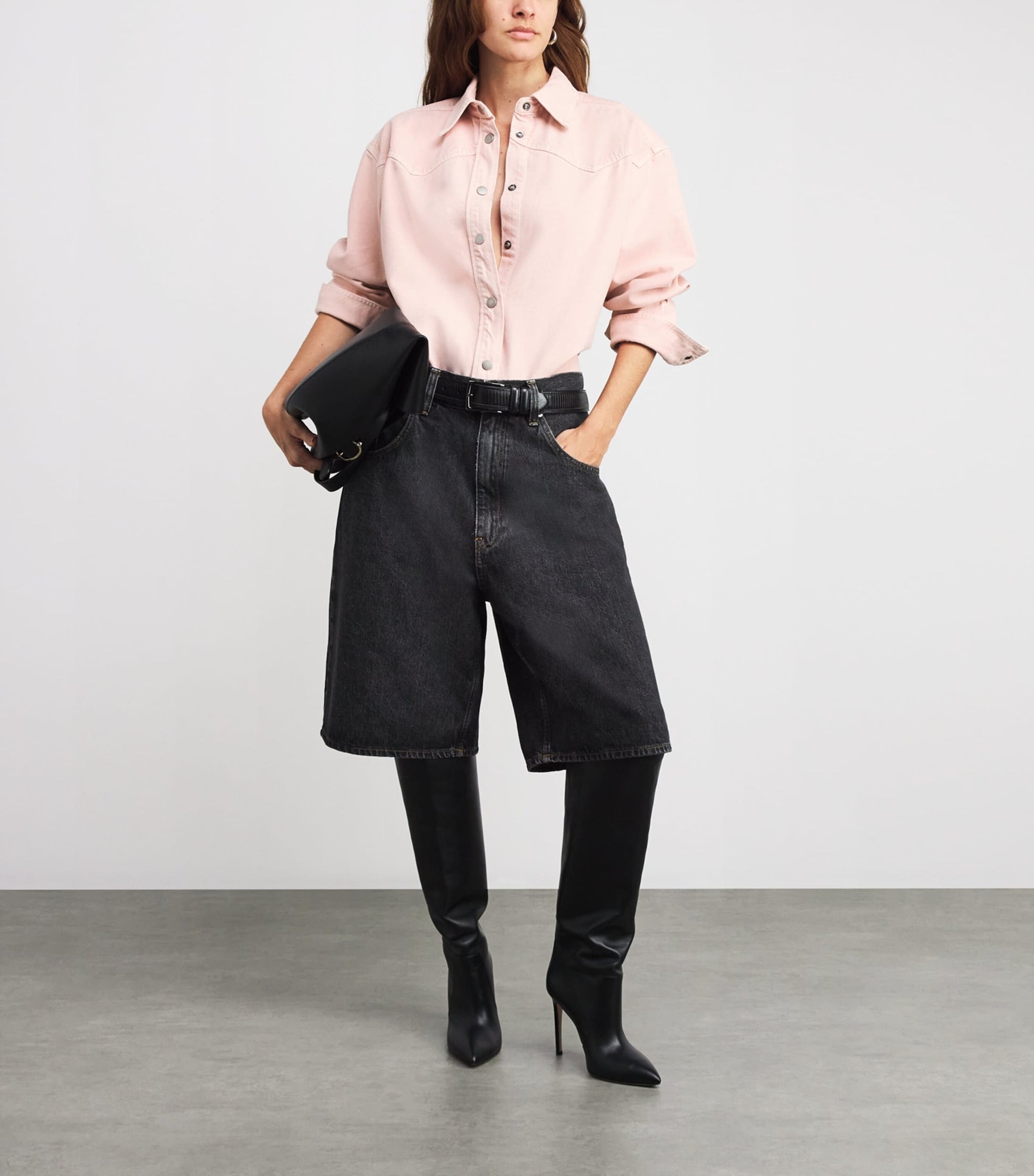 Haikure Brown Belty Denim Jacket