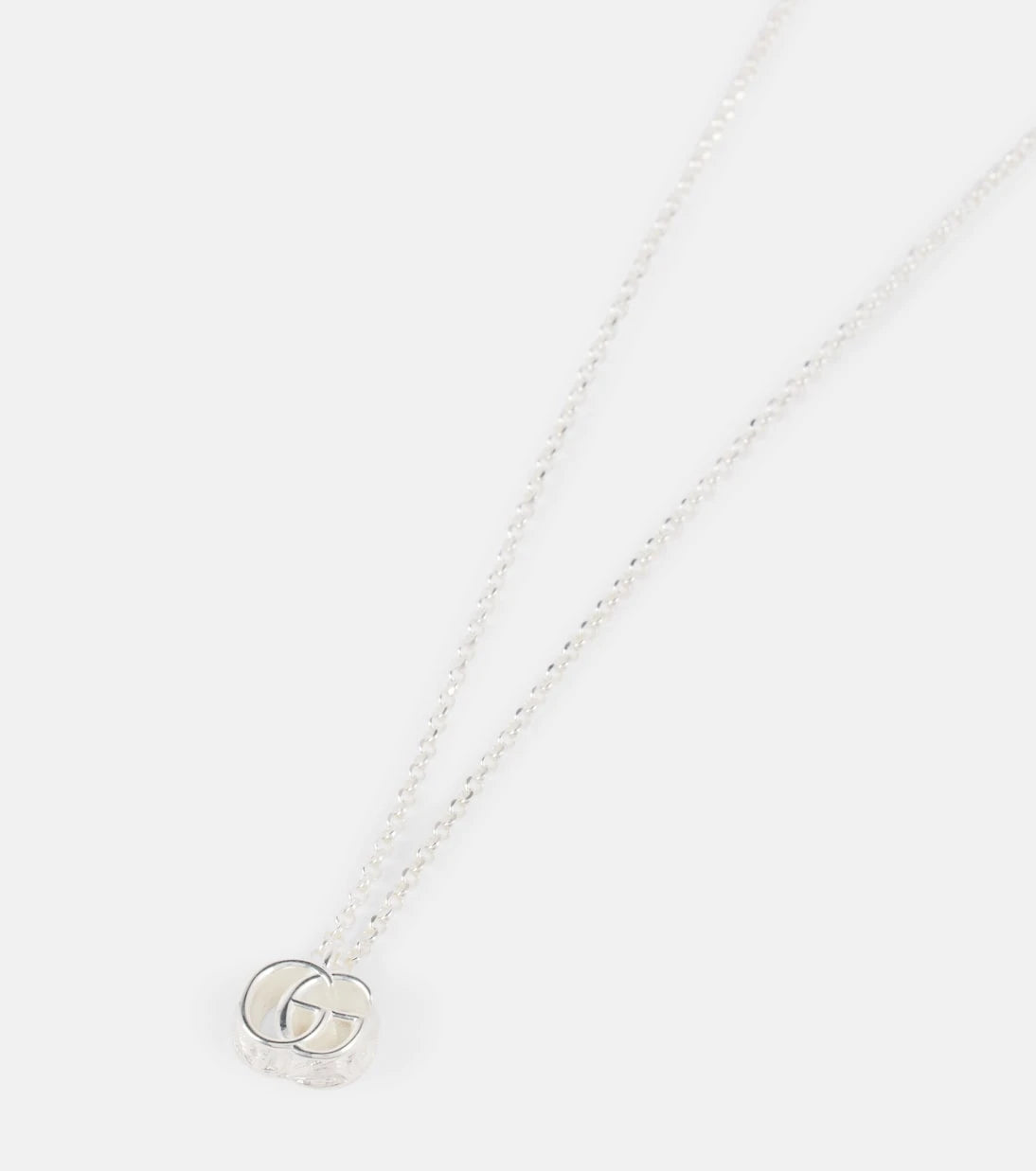 Gucci - GG Marmont sterling silver pendant necklace