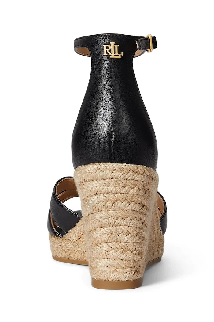 Lauren Ralph Lauren kadın espadril ayakkabılar eğimli platformlu deri Nellie