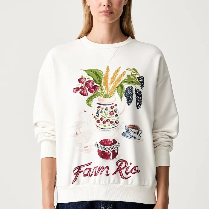 Farm Rio pamuklu kadın sweatshirt