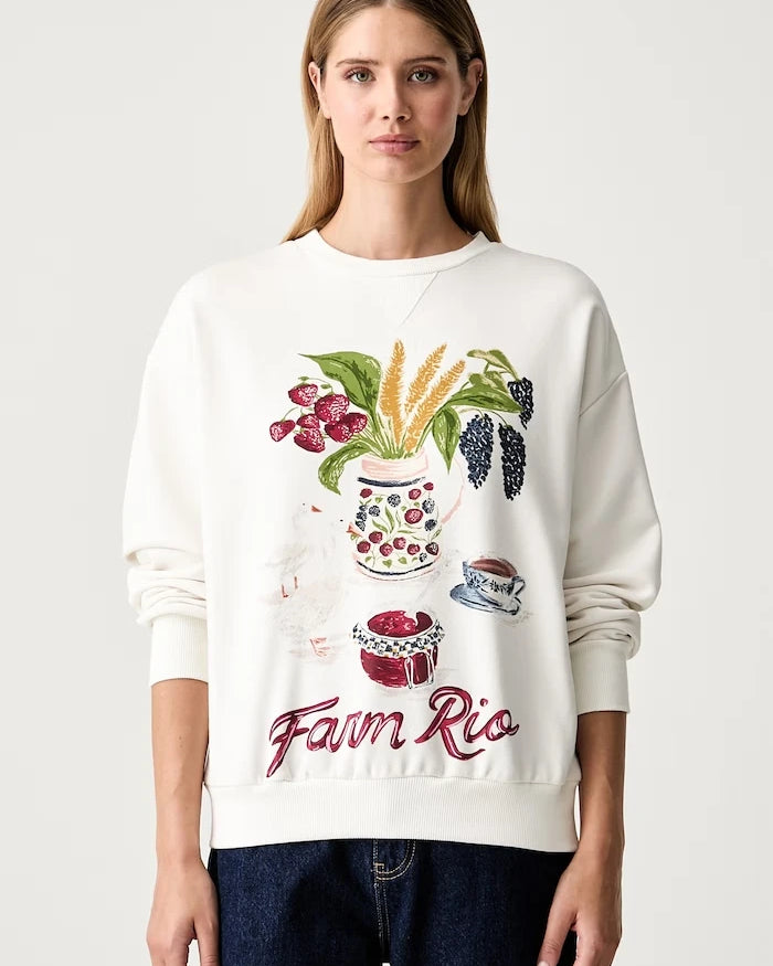 Farm Rio pamuklu kadın sweatshirt