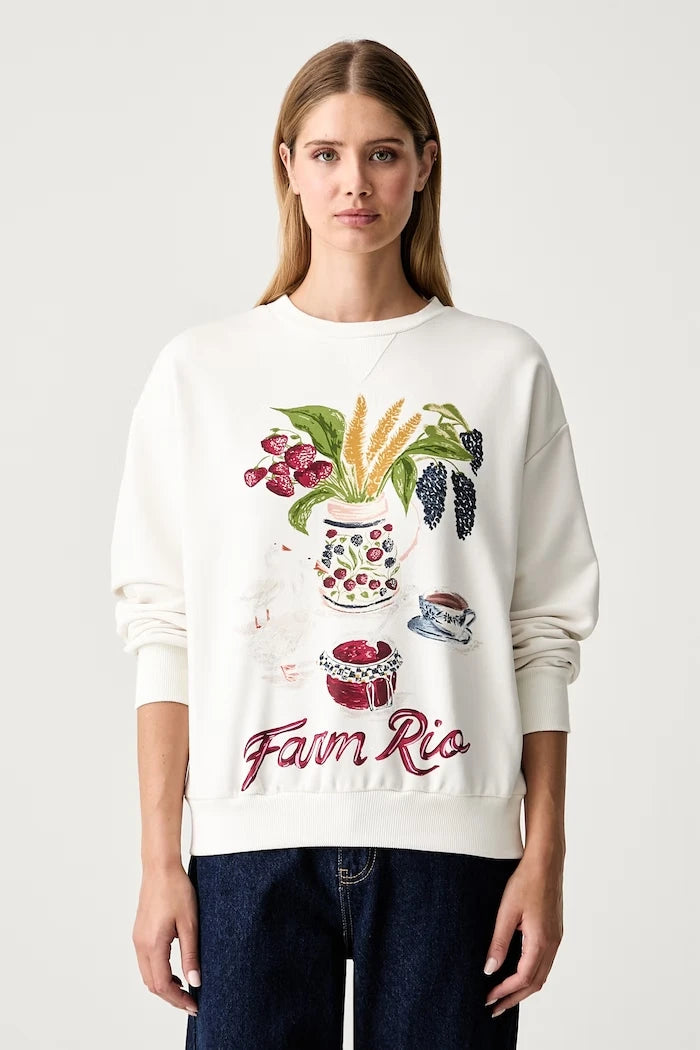 Farm Rio pamuklu kadın sweatshirt