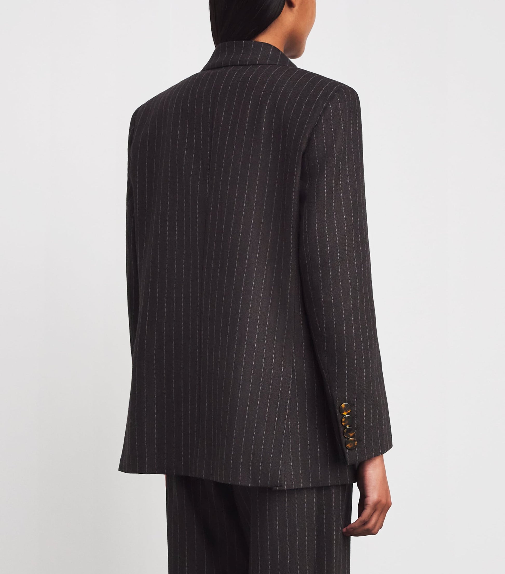 Blazé Milano Brown Wool-Cashmere Everynight Double-Breasted Blazer