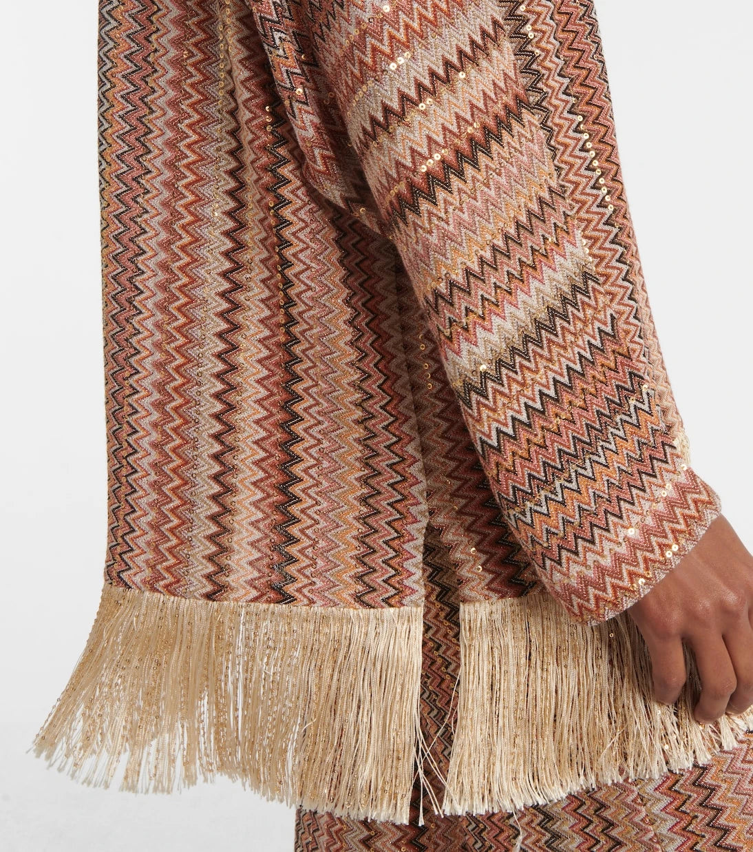Missoni - Zigzag fringed lamé blouse