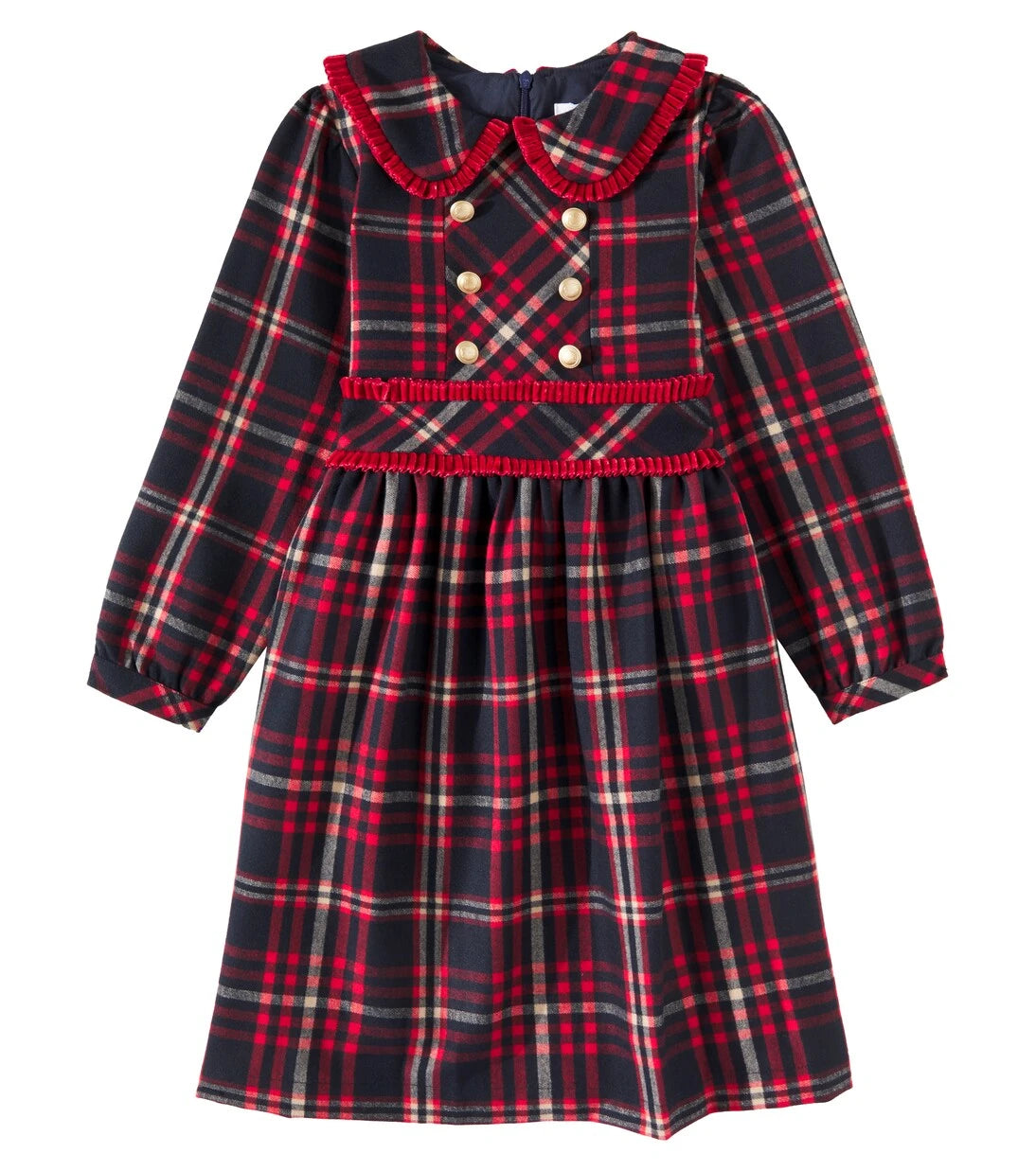 Patachou - Ruffled tartan dress