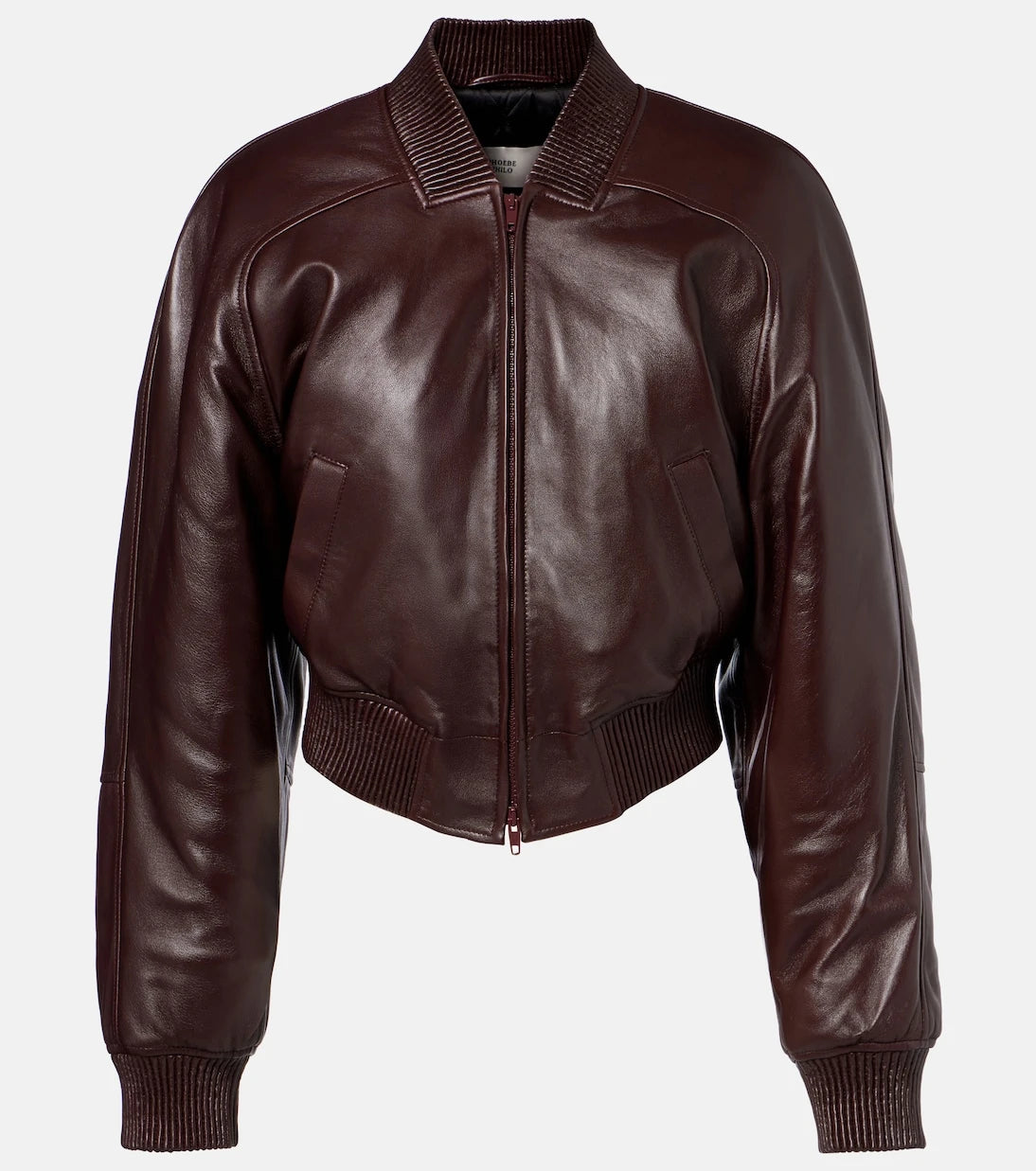 Phoebe Philo - Cropped leather bomber jacket