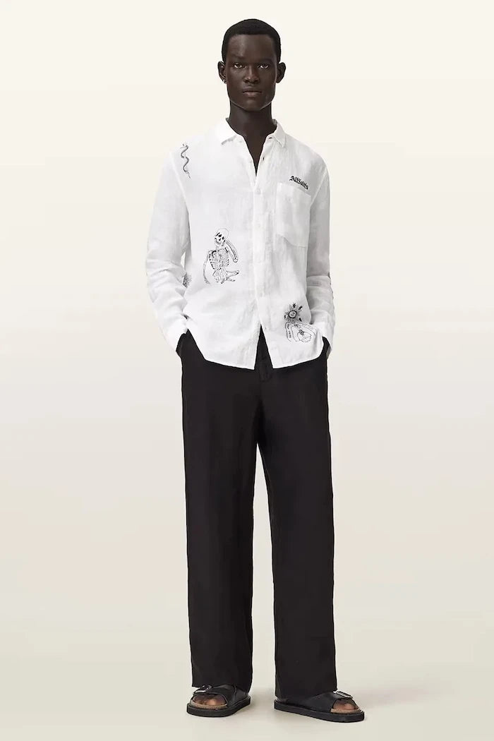 AllSaints erkek keten gömlek TERROR