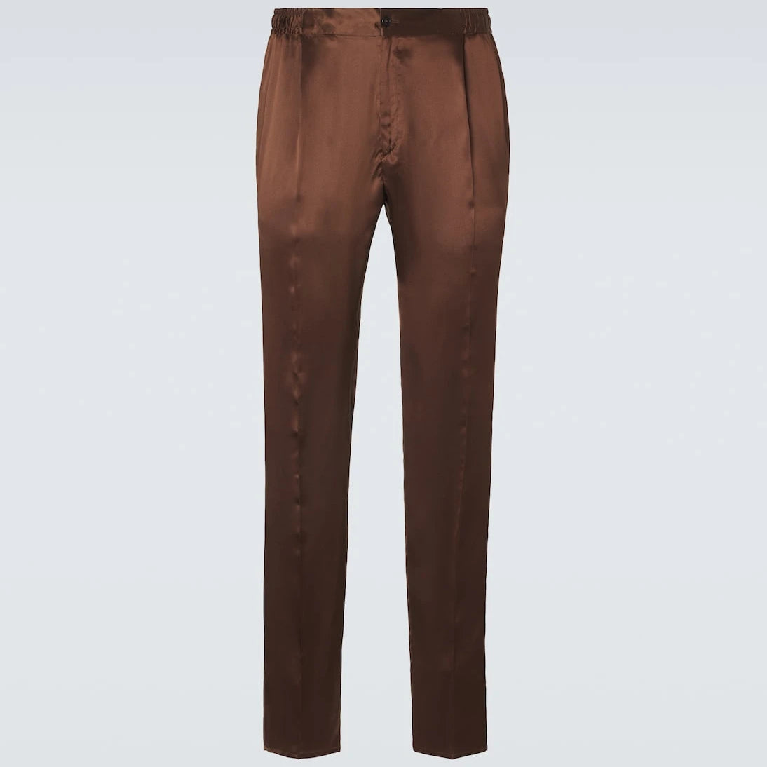 Rubinacci - Reversible silk straight pants