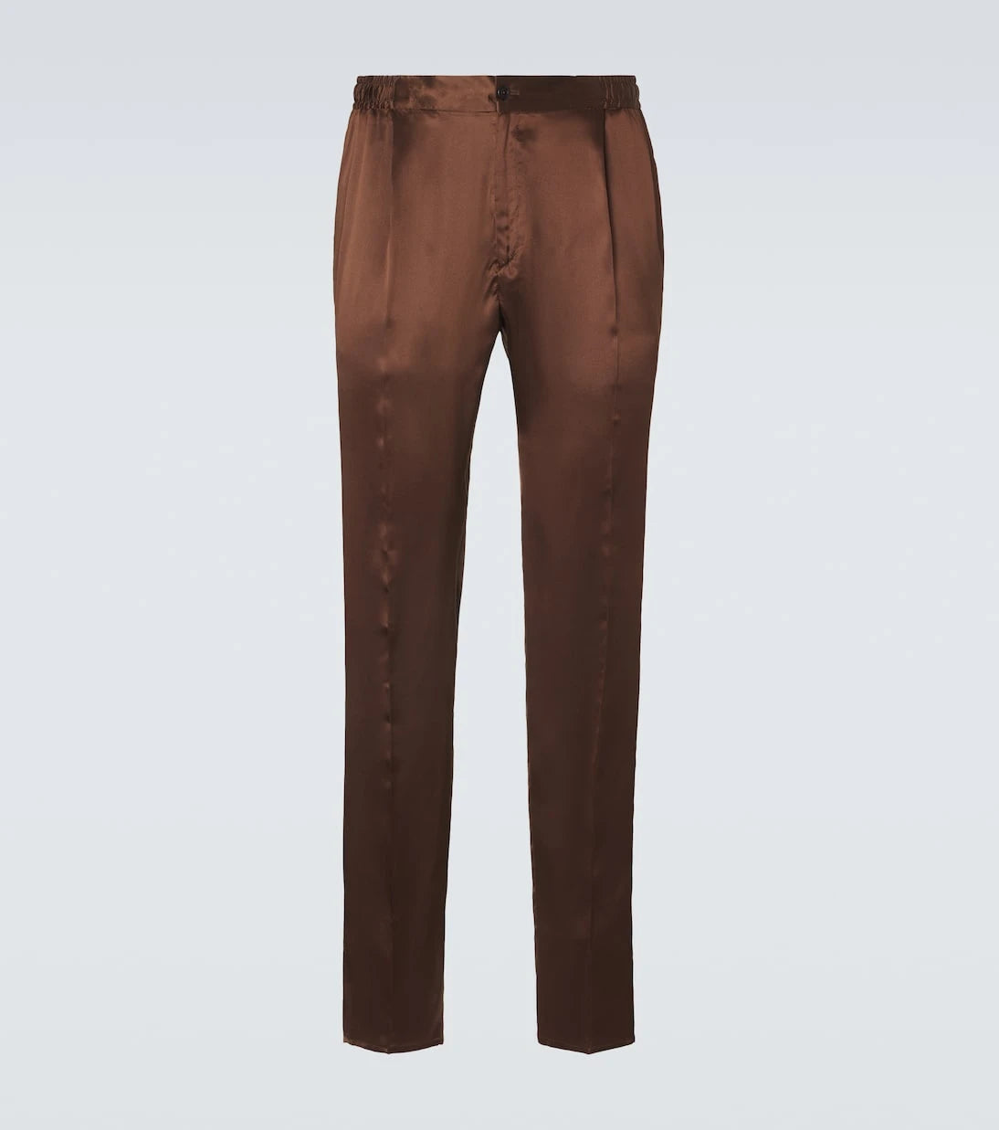 Rubinacci - Reversible silk straight pants