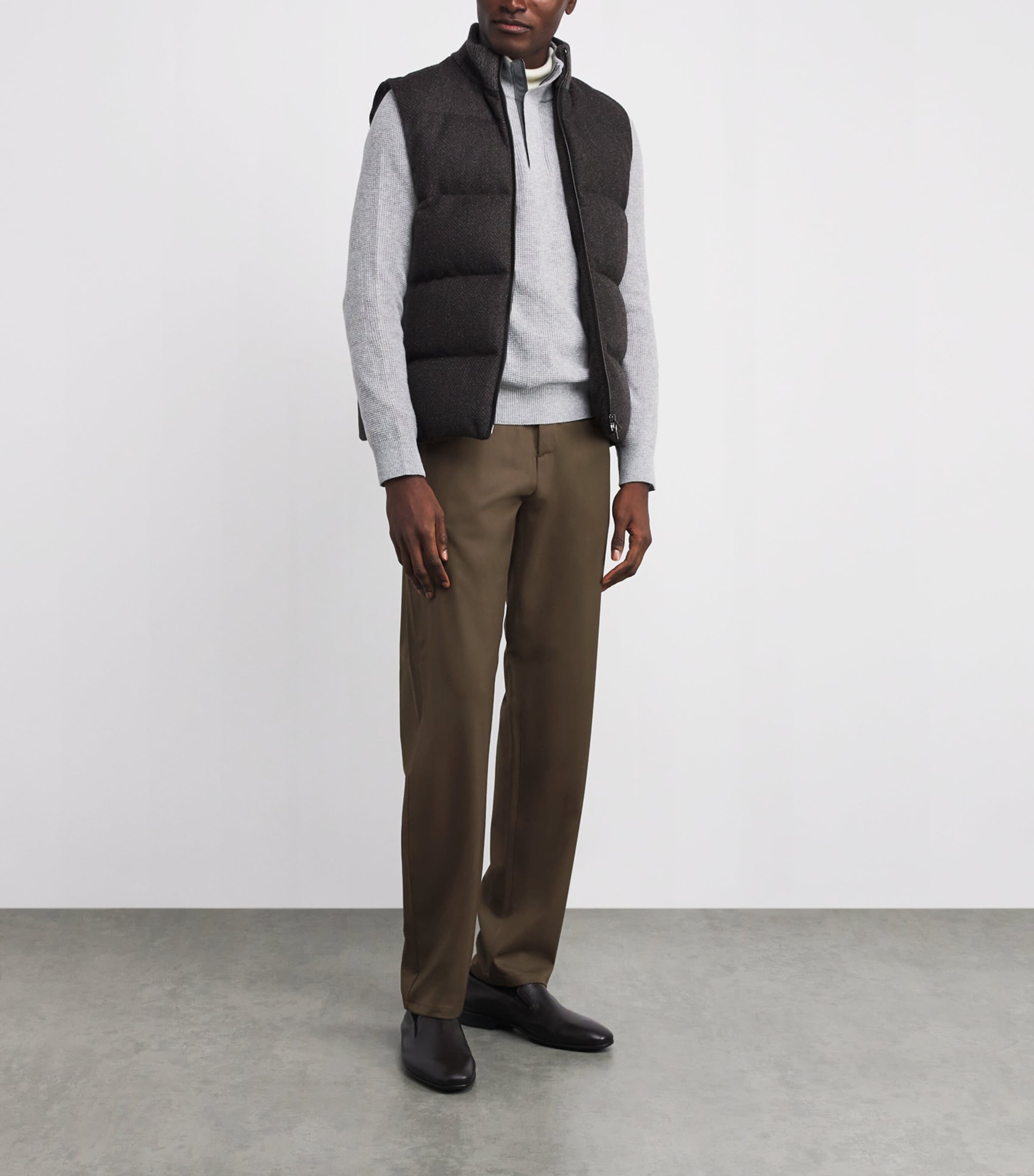 Stretch-Wool Drawstring Trousers