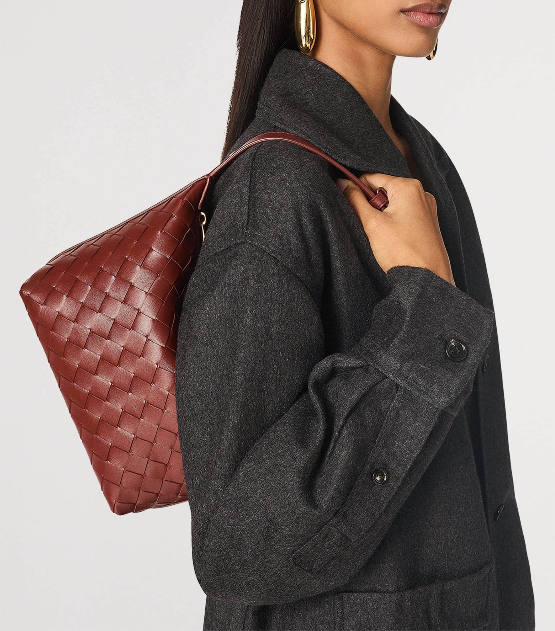 Bottega Veneta Brown Small Wallace Top-Handle Bag
