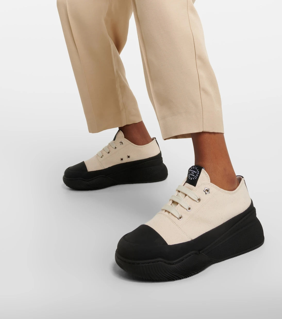 Stella McCartney - Loop canvas platform sneakers