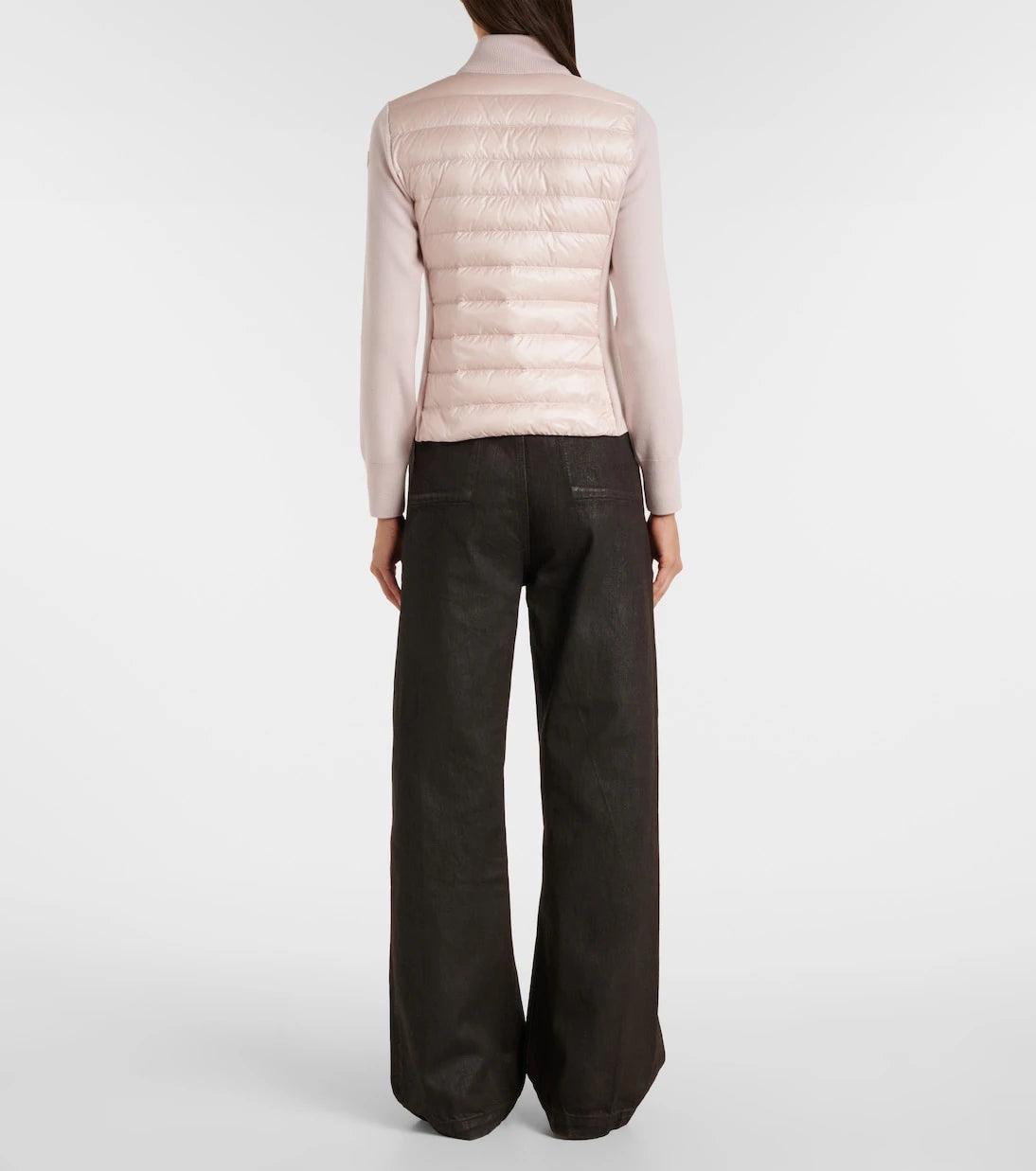 Moncler - Down-paneled virgin wool cardigan