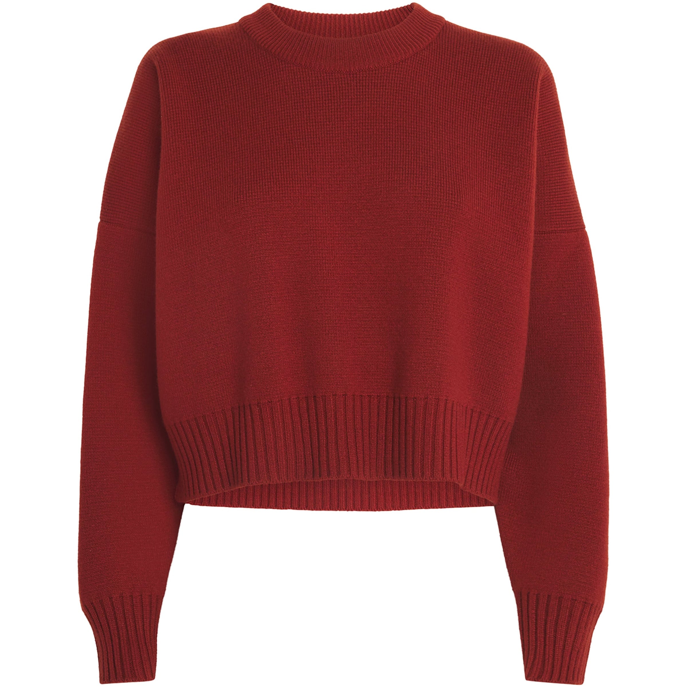 Red Cashmere Cropped Sweater