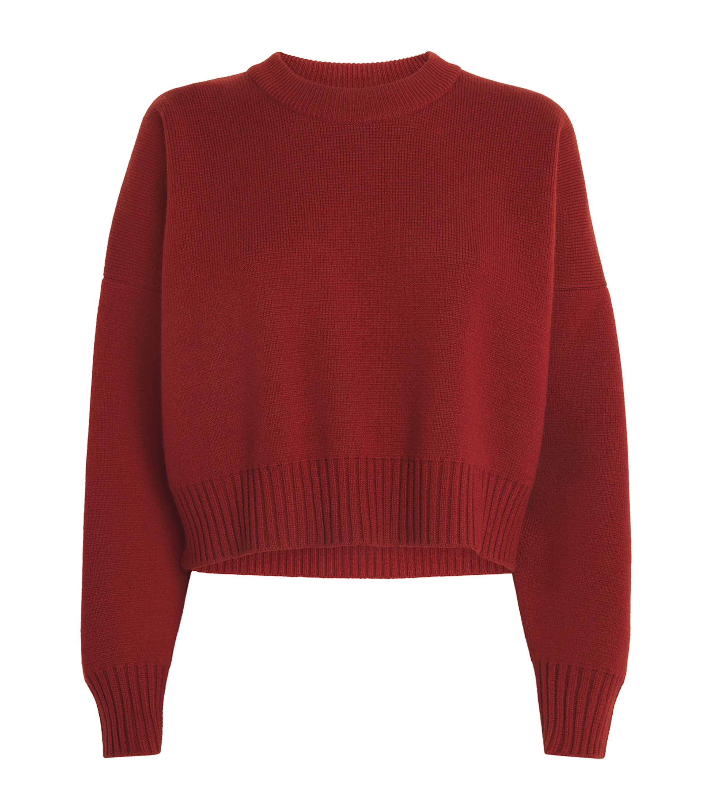 Red Cashmere Cropped Sweater