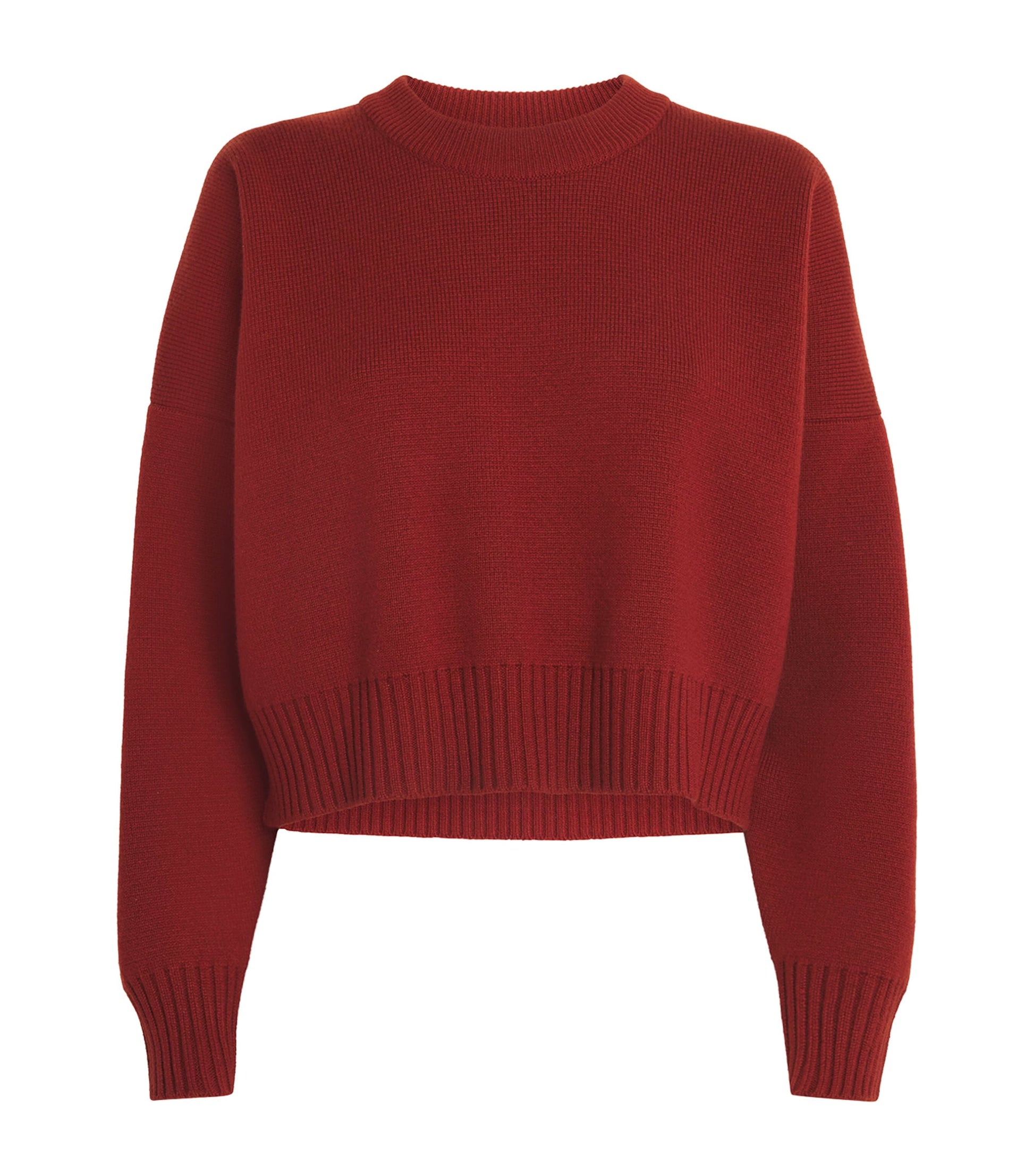 Red Cashmere Cropped Sweater