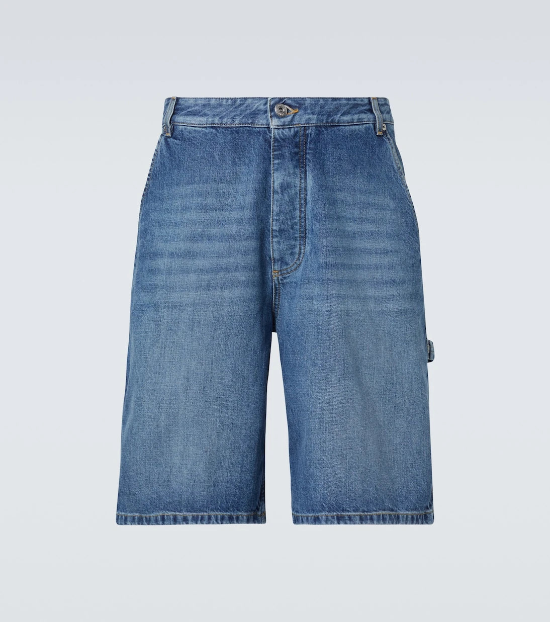 Bottega Veneta - High-rise denim Bermuda shorts