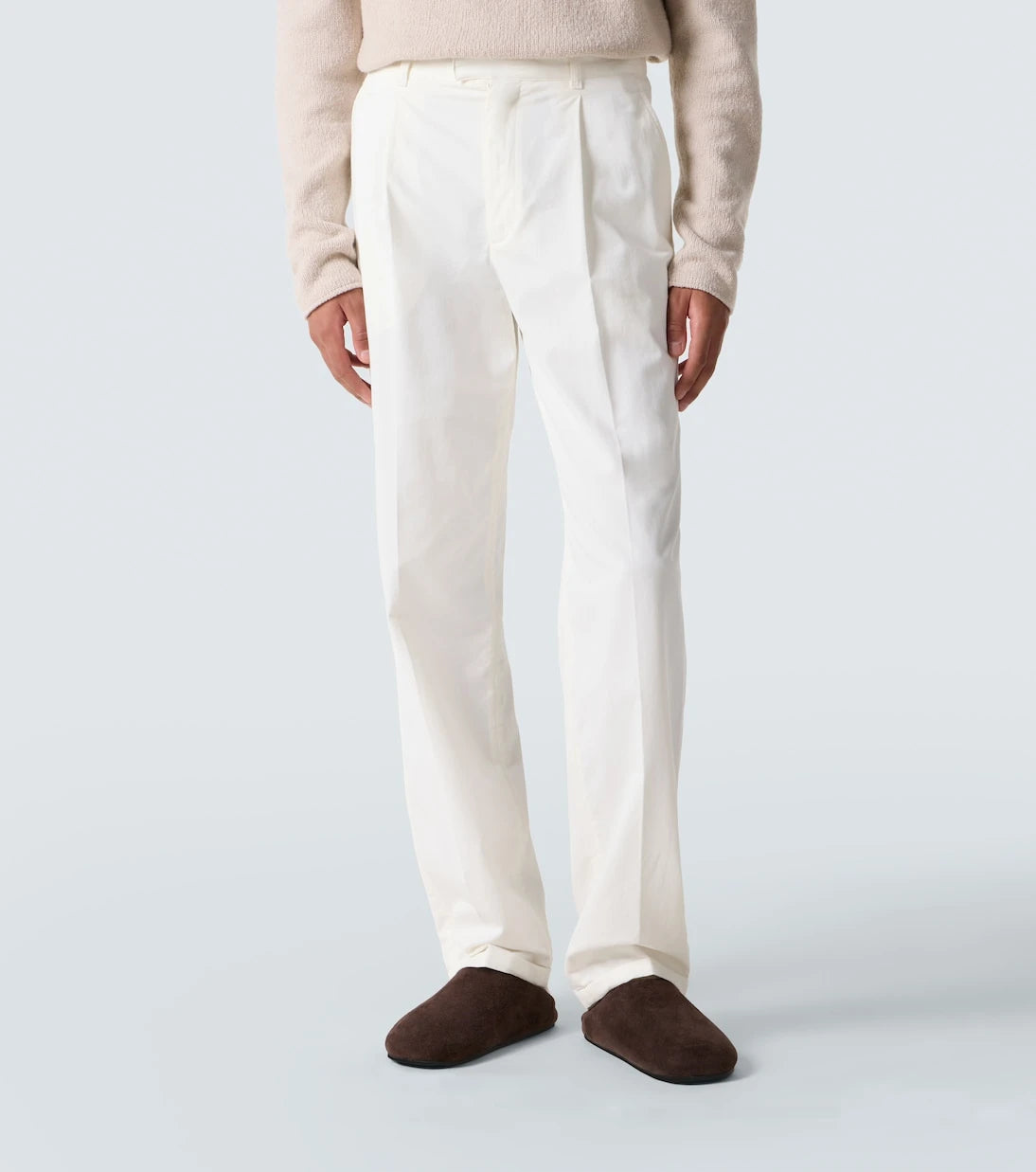 The Row - Belamy cotton and cashmere straight pants