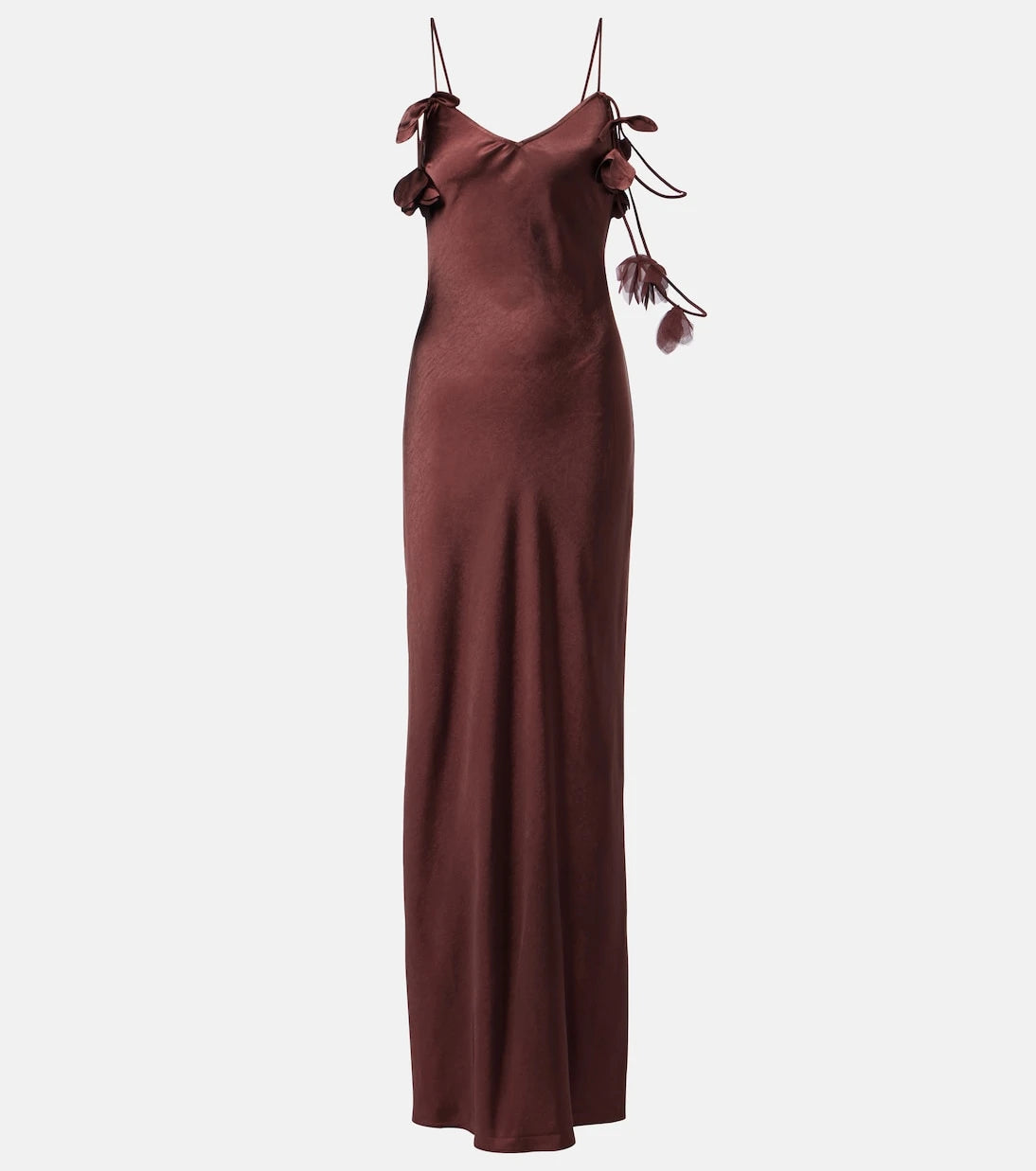 Self-Portrait - Embellished satin gown