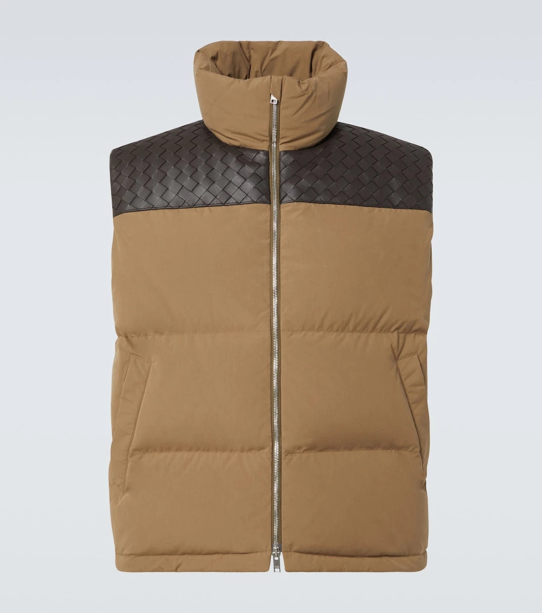 Bottega Veneta - Intrecciato cotton poplin down vest