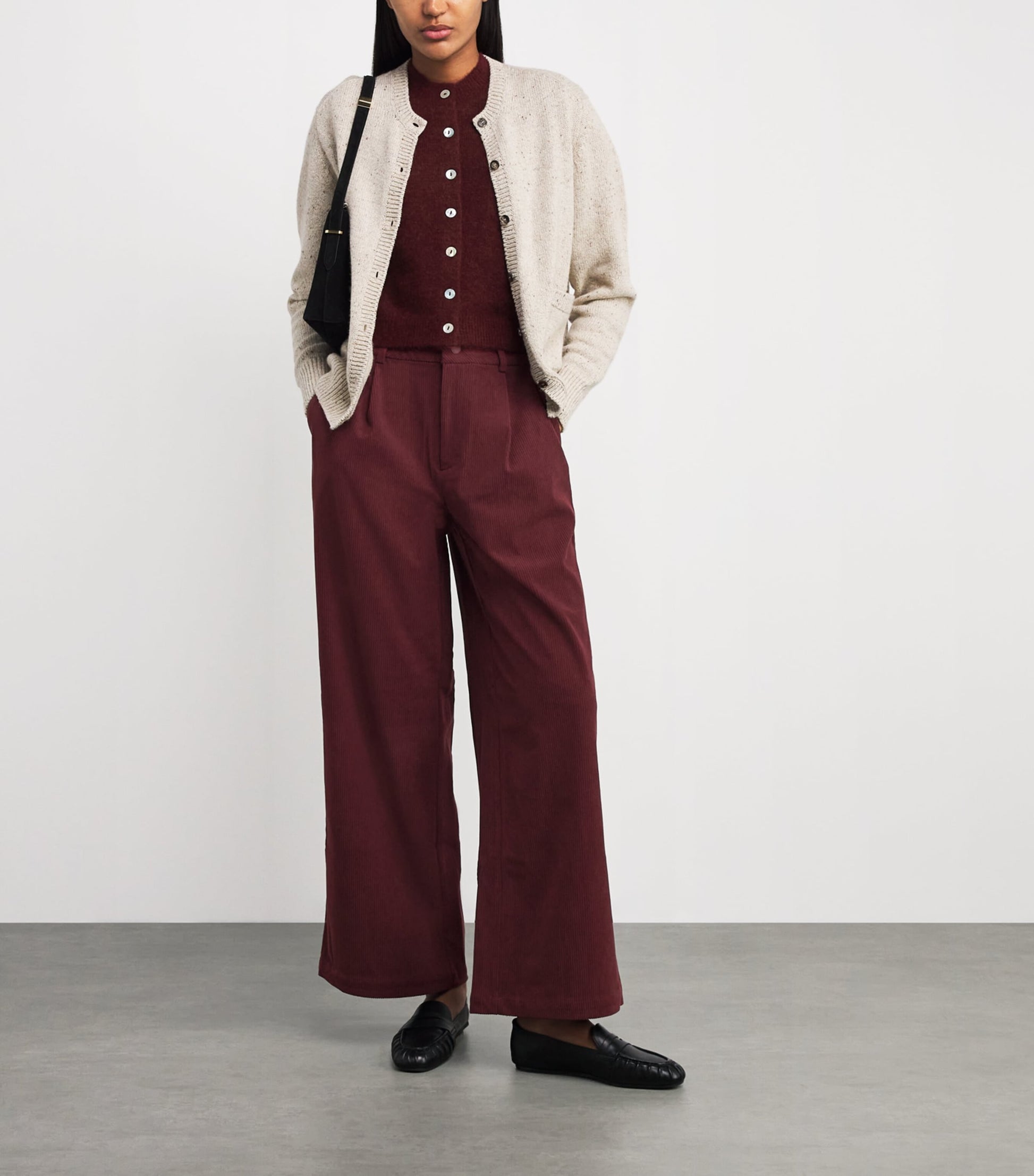 Brown Wide-Leg Floris Trousers