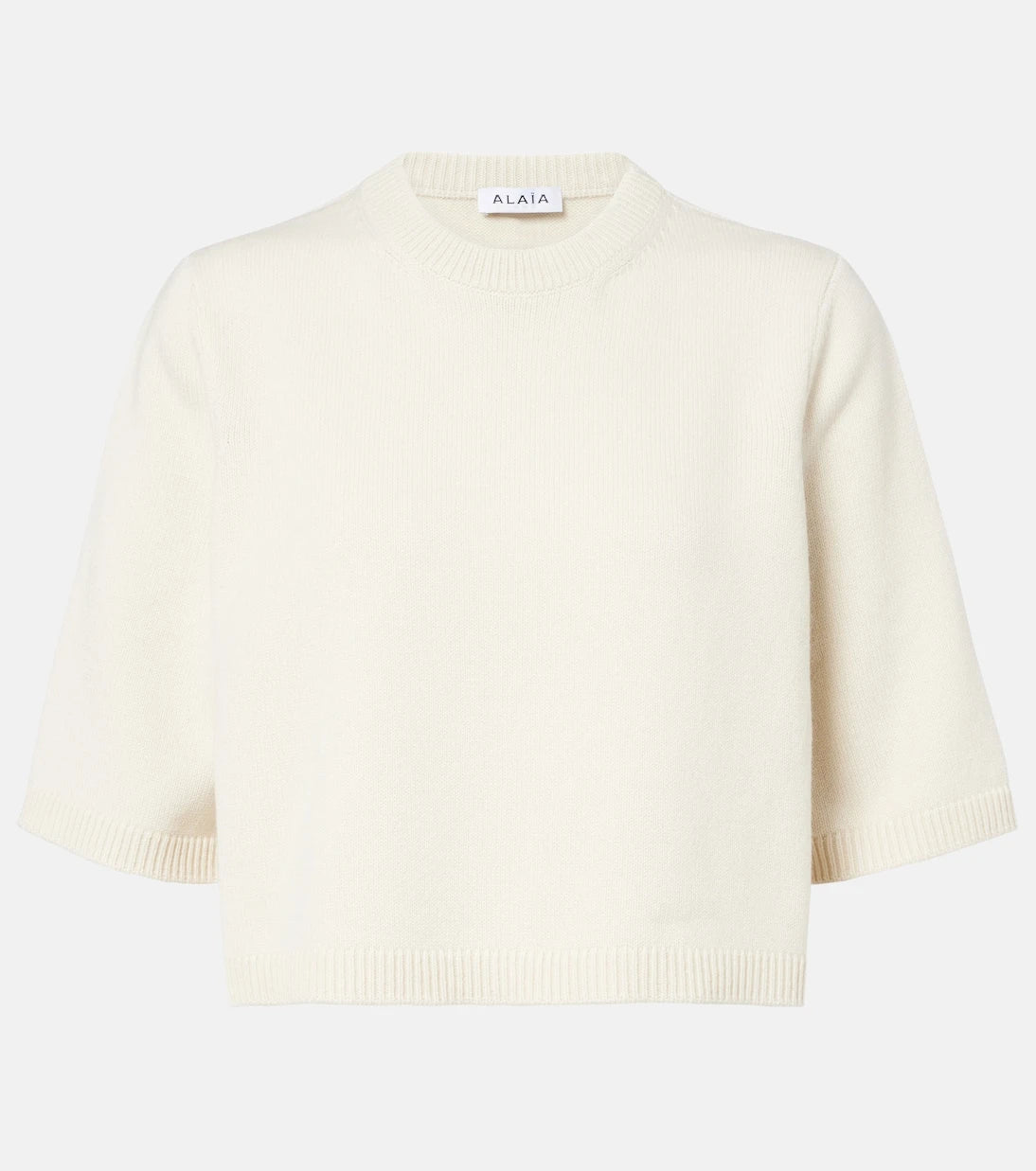 Alaïa - Cropped cashmere and wool-blend sweater