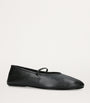 The Row Black Elastic Ballet Flats