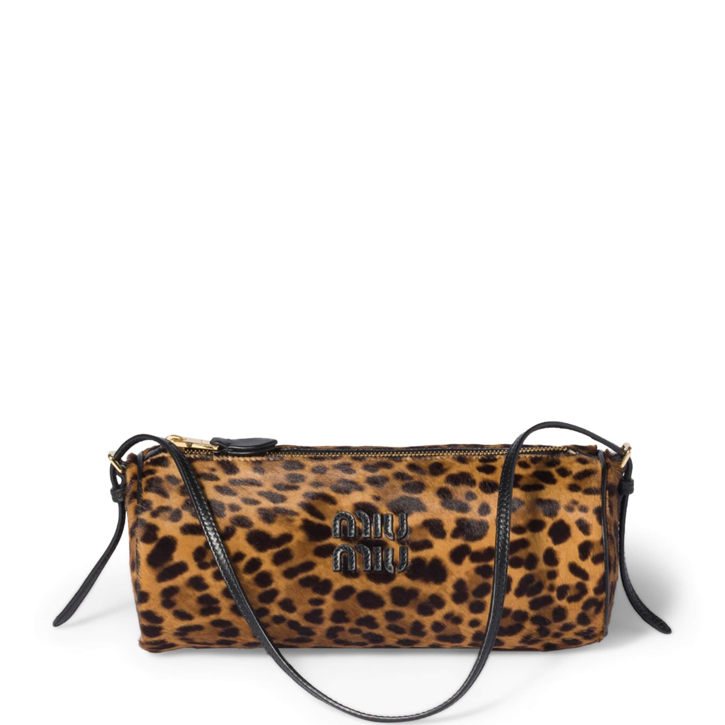 Calf Hair Logo Pouch