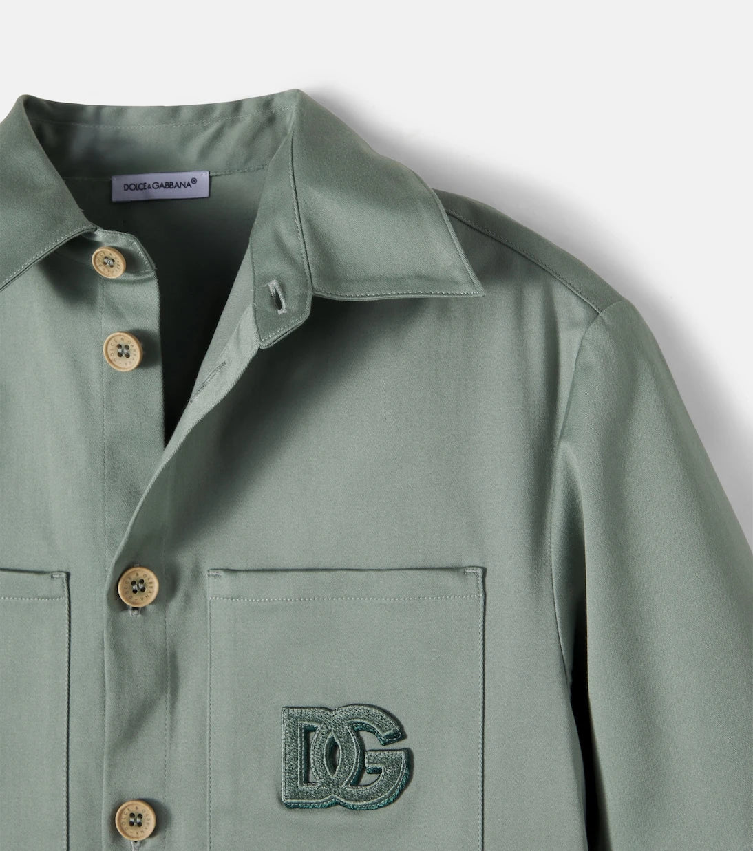 Dolce&Gabbana Kids - DG cotton-blend bowling shirt