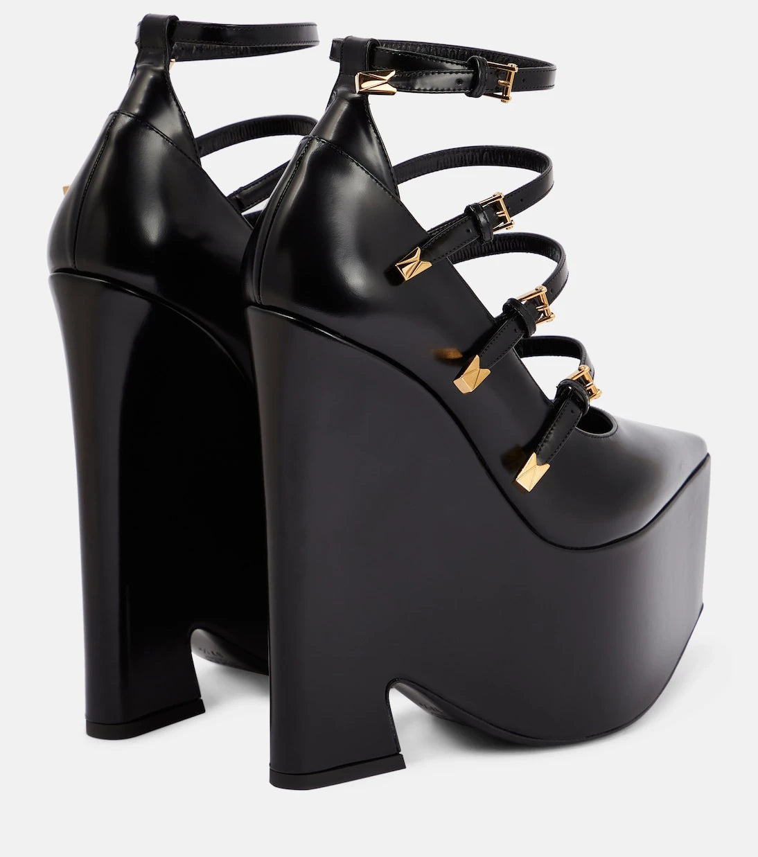 Versace - Tempest leather platform pumps
