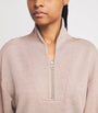 Varley Brown DoubleSoft Davidson Quarter-Zip Sweatshirt