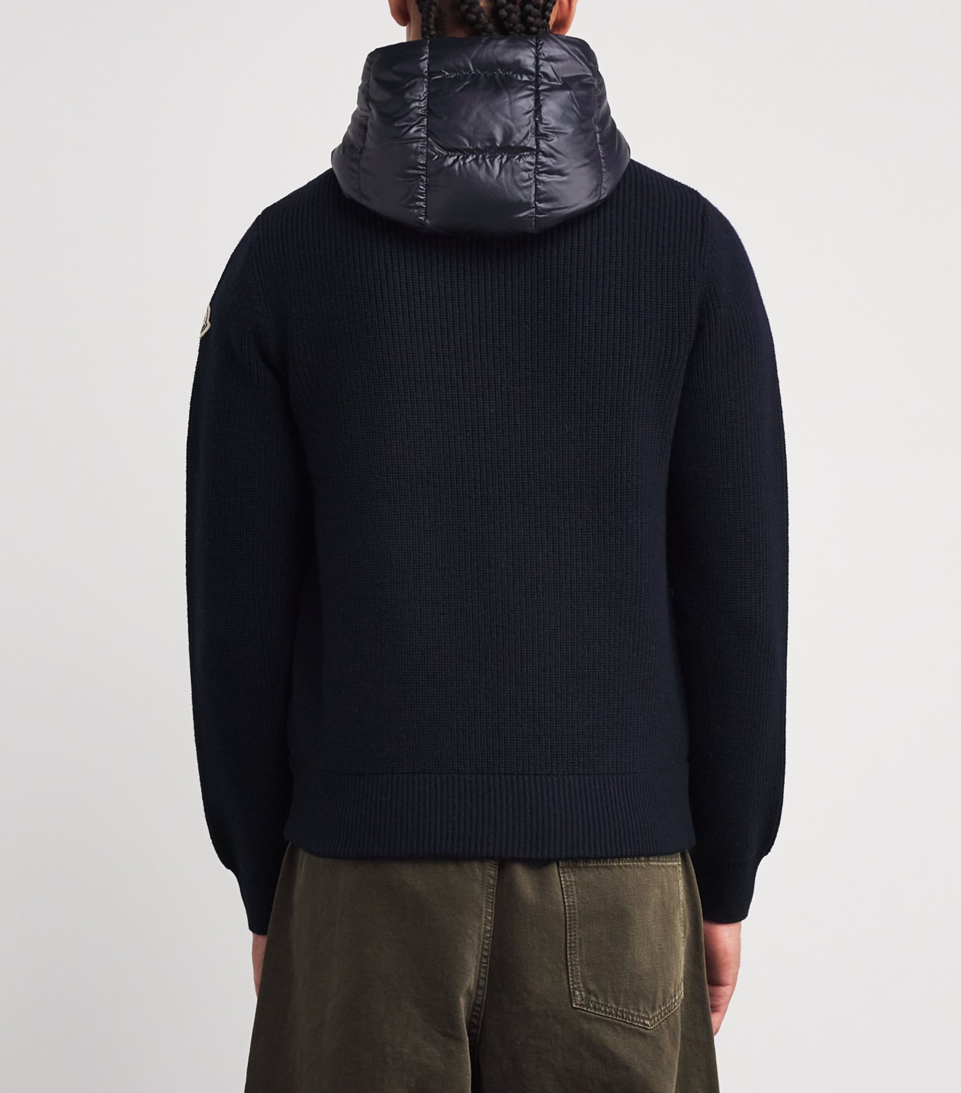 Wool Down-Front Hoodie