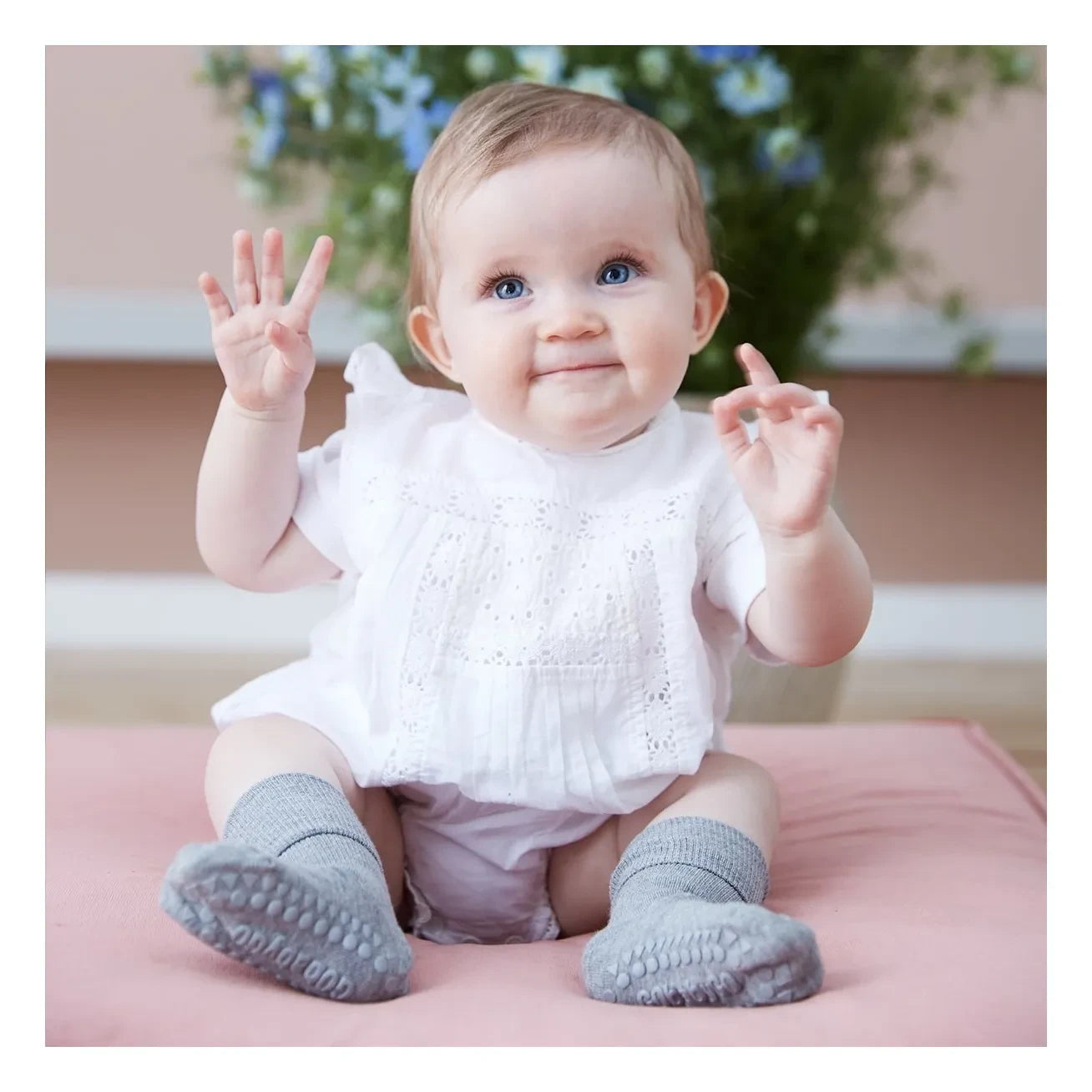 GOBABYGO - Non-Slip Cotton Socks | Grey