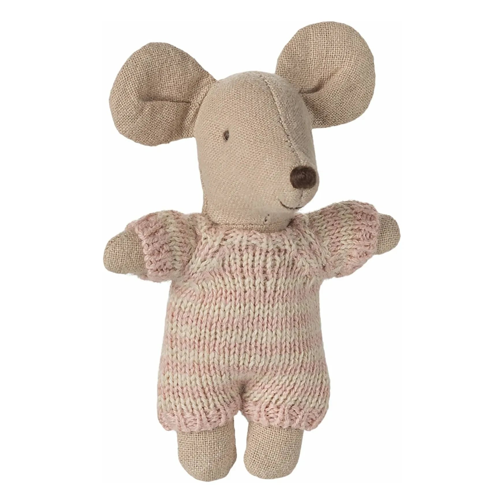 Maileg - Baby mouse in its bassinet | Pink