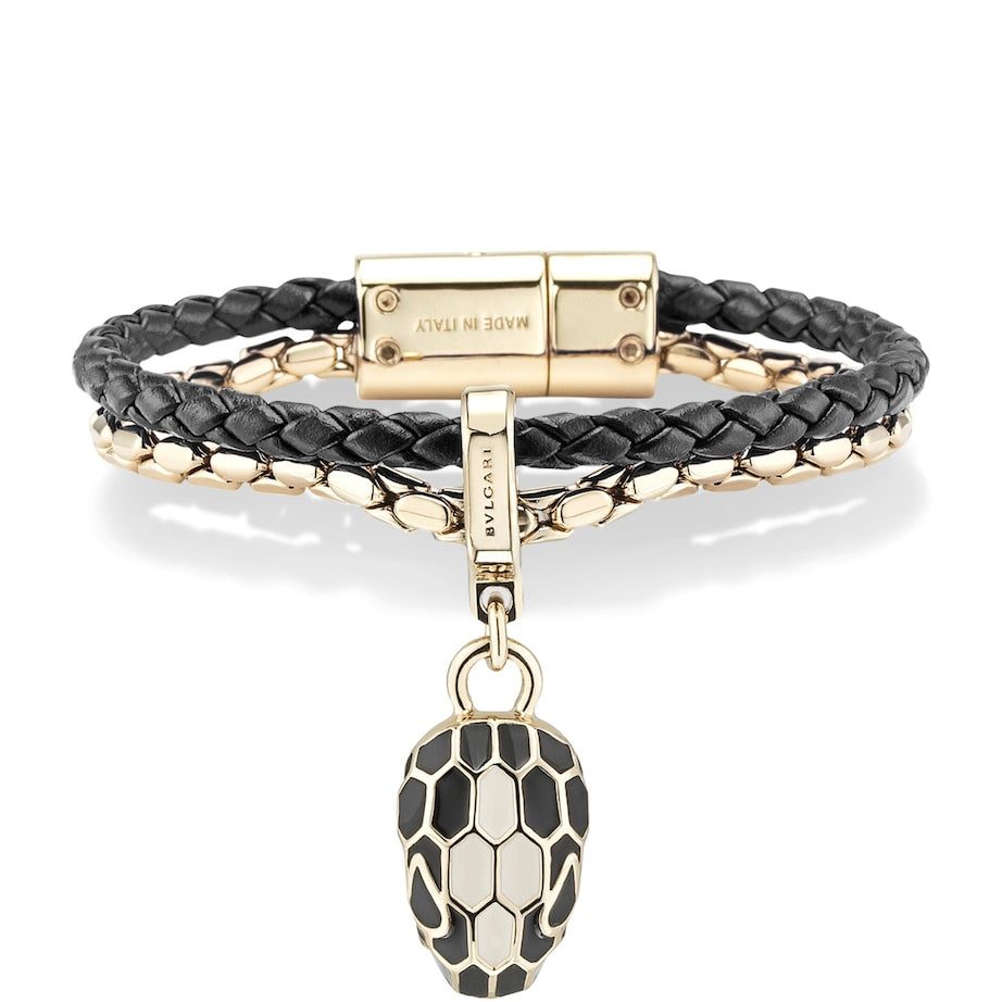 Bvlgari Leather Serpenti Forever Bracelet