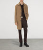 Beige Wool Mid-Length Car Coat
