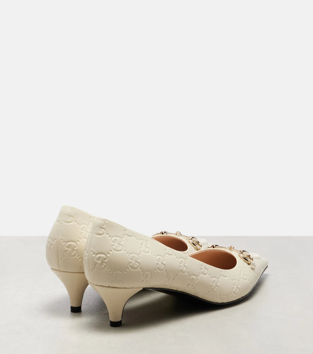 Gucci - Erin GG Horsebit leather pumps