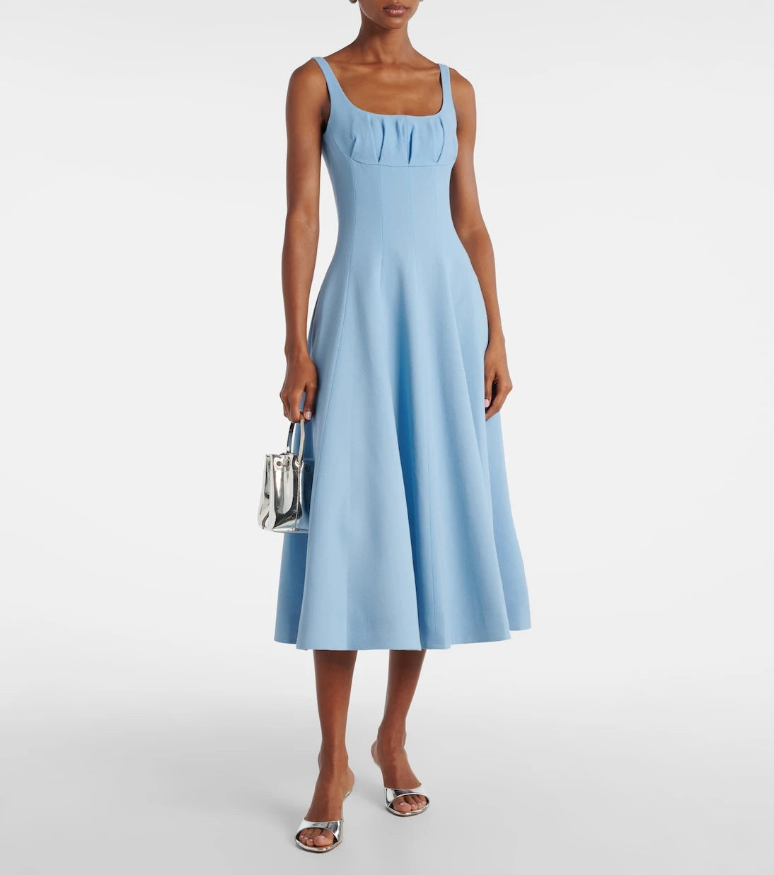 Emilia Wickstead - Collins pleated wool crêpe midi dress