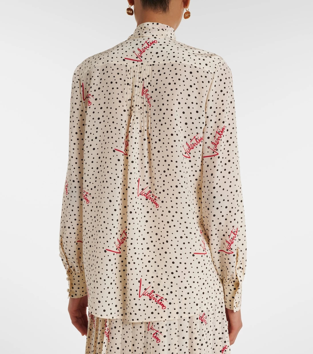 Valentino - Plus De Pois silk crêpe de chine shirt