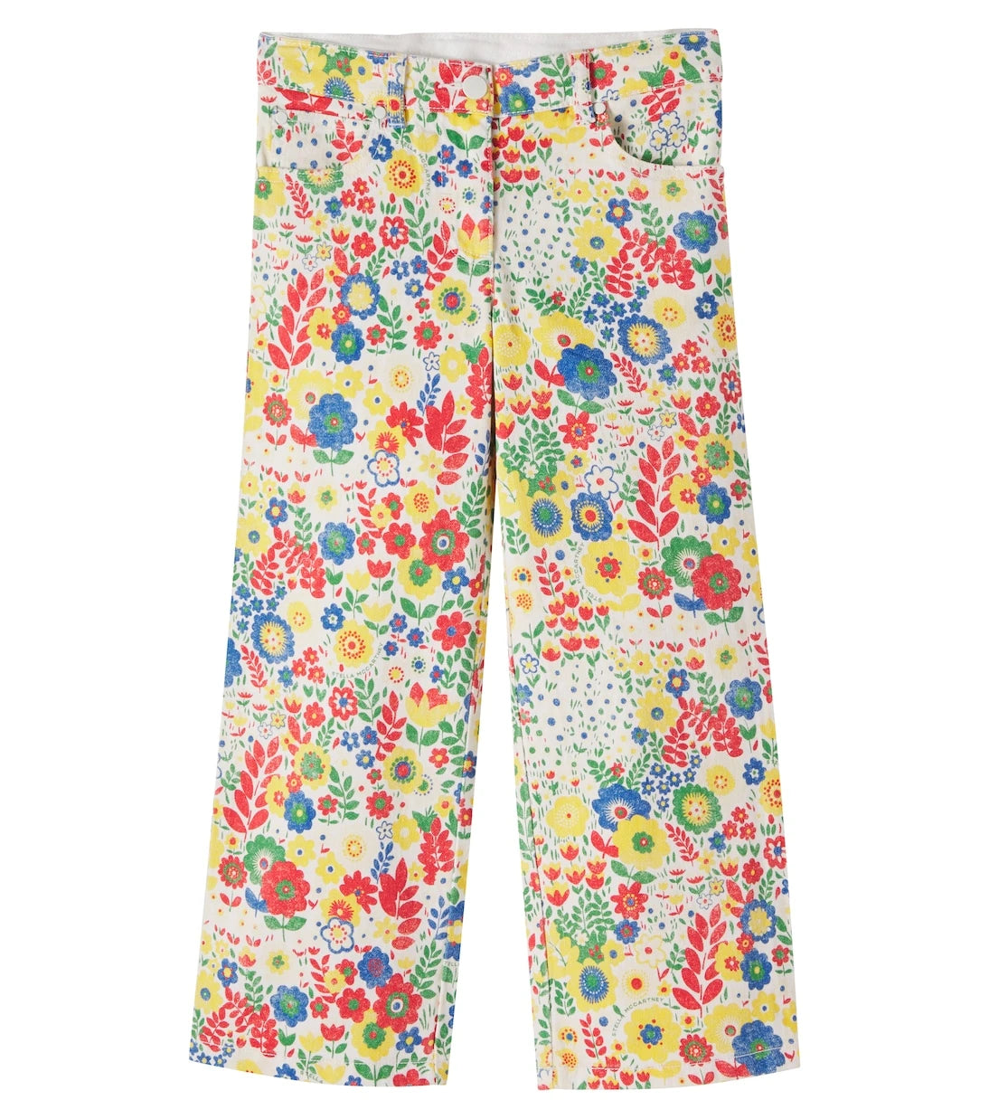 Stella McCartney Kids - Floral cotton gabardine pants