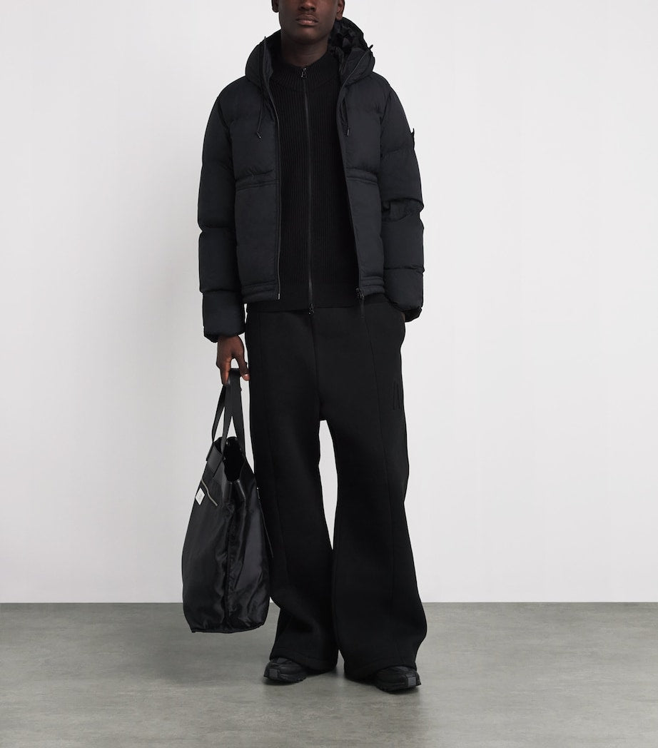 Black Ripstop Down Puffer Jacket