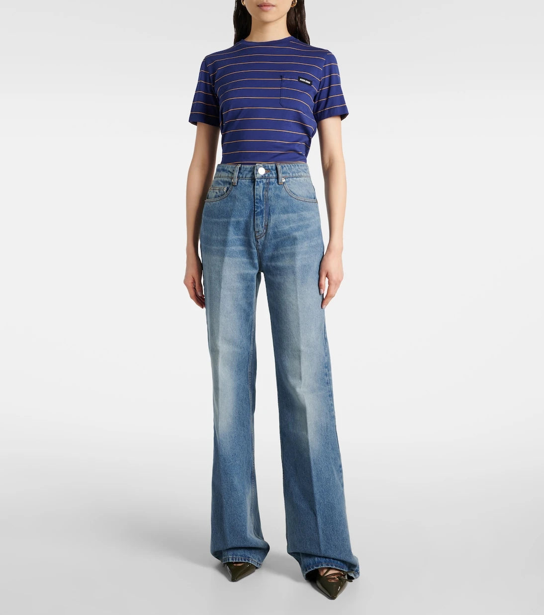 Ami Paris - High-rise flared jeans