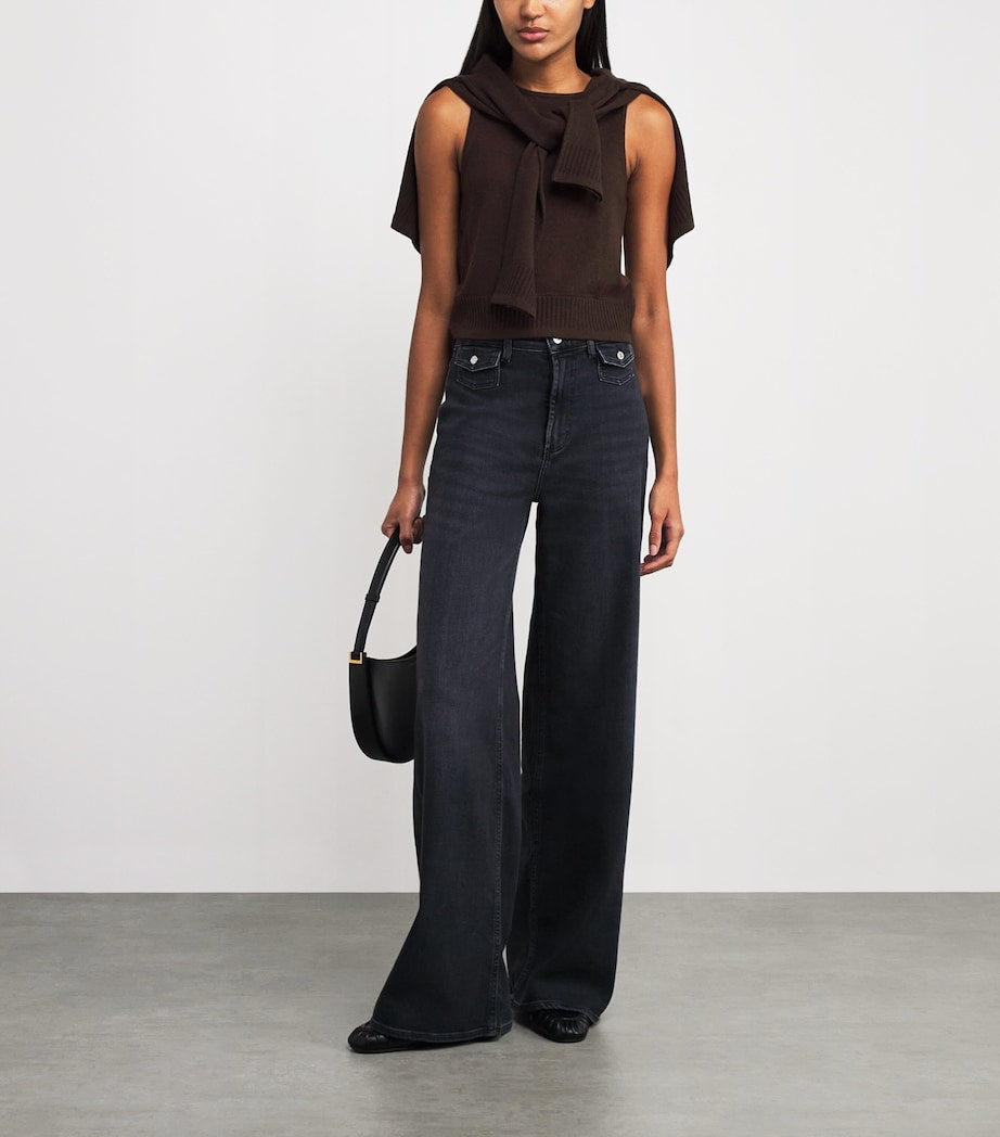 Brown Wool-Cashmere Tank Top