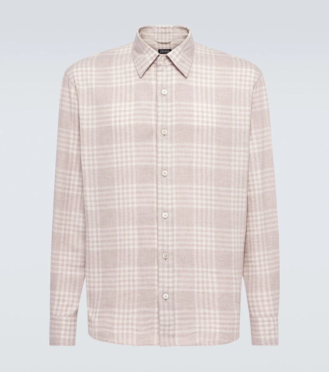 Zegna - Checked cotton flannel shirt